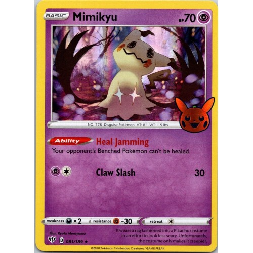 Mimikyu 081/189 Holo Trick or Trade Booster 2022 Halloween Pokemon